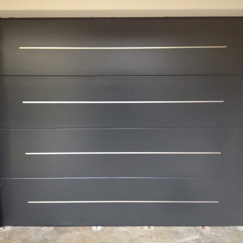 mpo fenetres porte de garage sur mesure grise decors inox